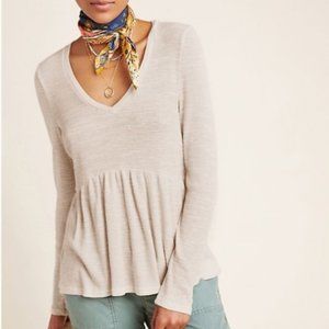 Anthropologie Jill Babydoll Casual Long Sleeve Top